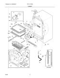 CABINET Diagram and Parts List for PLFU1778ES2  Frigidaire Freezer