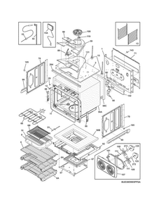 Upper Oven Diagram and Parts List for E30EW85PPSA  Electrolux Wall Oven