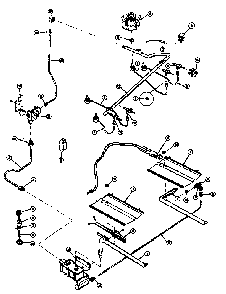 Burner Section Diagram and Parts List for 30-3988-01  Tappan Range