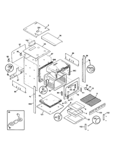 Cavity Diagram and Parts List for TGB500CGB1  Frigidaire Wall Oven