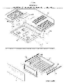 Top/drawer Diagram and Parts List for 79074459810  Kenmore Range