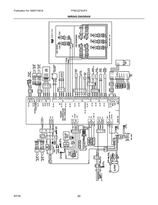 Wiring Diagram Diagram and Parts List for FPBC2278UF4  Frigidaire Refrigerator