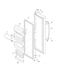 Part Location Diagram of 242178111 Frigidaire DOOR-REFR