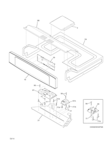 Control Panel Diagram and Parts List for EI30EW35PSB  Electrolux Wall Oven