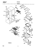 SHELVES Diagram and Parts List for GRS26ZRHW1  Gibson Refrigerator