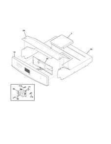 Control Panel Diagram and Parts List for EI27EW45KB3  Electrolux Wall Oven