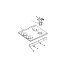COOK TOP, KNOBS Diagram and Parts List for G21PCL0  Frigidaire Wall Oven