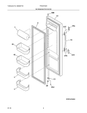 REFRIGERATOR DOOR Diagram and Parts List for FRS3HR35KW2  Frigidaire Refrigerator