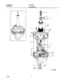 TRANSMISSION Diagram and Parts List for FWS645GFT2  Frigidaire Washer