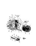 CABINET, DRUM, HEATER HOUSING Diagram and Parts List for DG250EXW1  Frigidaire Dryer