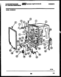TUB AND FRAME PARTS Diagram and Parts List for SP550NXR1  Frigidaire Dishwasher