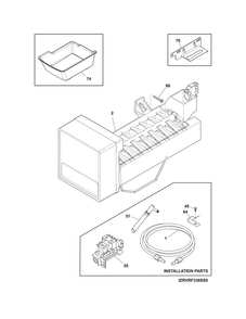 Ice Maker Diagram and Parts List for E23BC68JPSCA  Electrolux Refrigerator