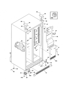 Cabinet Diagram and Parts List for FFHS2311LBC  Frigidaire Refrigerator