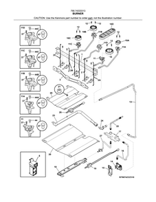 Burner Diagram and Parts List for 79074333313  Kenmore Range