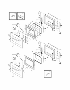 Doors Diagram and Parts List for 79048733901  Kenmore Wall Oven