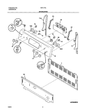 BACKGUARD Diagram and Parts List for FEFL77ABH  Frigidaire Range