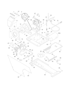 Motor/blower/belt Diagram and Parts List for 41797972702  Kenmore Washer Dryer Combo