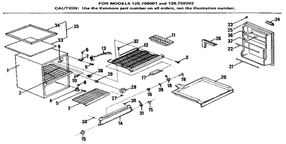 Part Location Diagram of 3075 Maytag Refrigerator shelf