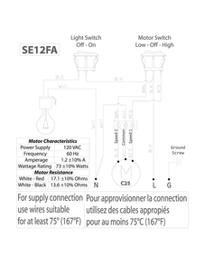 Wiring Diagram Diagram and Parts List for FHWC3625MWB  Frigidaire Range Hood