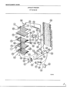Upright Freezer Page 3 Diagram and Parts List for 45158B  Frigidaire Freezer
