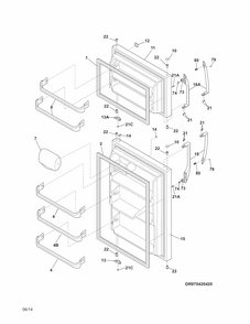 Part Location Diagram of 242126001 Frigidaire HANDLE SET