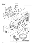ICE MAKER Diagram and Parts List for FRS23W3AW7  Frigidaire Refrigerator