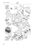 BODY Diagram and Parts List for CGLES389FS5  Frigidaire Range