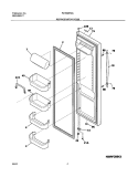 REFRIGERATOR DOOR Diagram and Parts List for PLRS237ZAB4  Frigidaire Refrigerator
