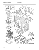 BODY Diagram and Parts List for FGGS3065KBF  Frigidaire Range