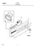 CONTROL PANEL Diagram and Parts List for FDB780RCQ0  Frigidaire Dishwasher