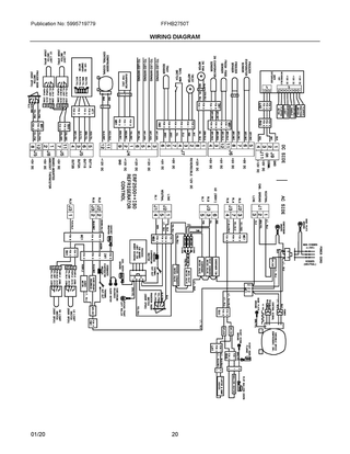 Wiring Diagram Diagram and Parts List for FFHB2750TE6  Frigidaire Refrigerator
