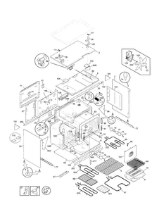 Body Diagram and Parts List for 74403  Frigidaire Range