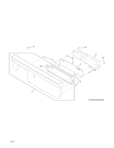 Control Panel Diagram and Parts List for LFID2422RF0A  Frigidaire Dishwasher