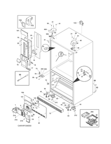Cabinet Diagram and Parts List for E23BC68JPSCA  Electrolux Refrigerator