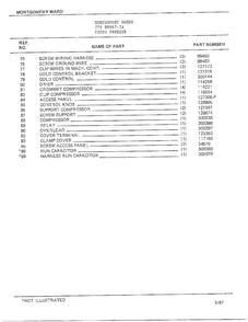 Chest Freezer Page 3 Diagram and Parts List for 89967-7A  Frigidaire Freezer