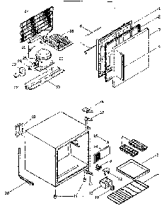 Refrigerator Cabinet Parts Diagram and Parts List for 564760401  Kenmore Refrigerator