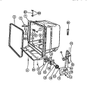 TUB Diagram and Parts List for DW5900PW1  Frigidaire Dishwasher