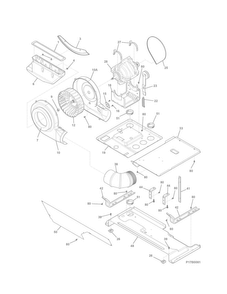 Motor/blower/belt Diagram and Parts List for 41761712510  Kenmore Washer Dryer Combo