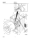 DRY CAB, HEATER Diagram and Parts List for FGR341AS1  Frigidaire Dryer