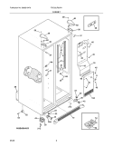 CABINET Diagram and Parts List for FSC23LR5JM1  Frigidaire Refrigerator