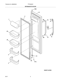 REFRIGERATOR DOOR Diagram and Parts List for FFHS2322MB1  Frigidaire Refrigerator