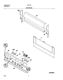 BACKGUARD Diagram and Parts List for FEF314BWA  Frigidaire Range