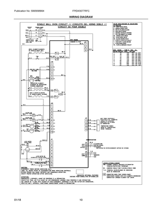 Wiring Diagram Diagram and Parts List for FPEW3077RFC  Frigidaire Wall Oven