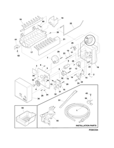 Ice Maker Diagram and Parts List for E32AF85PQSA  Electrolux Freezer