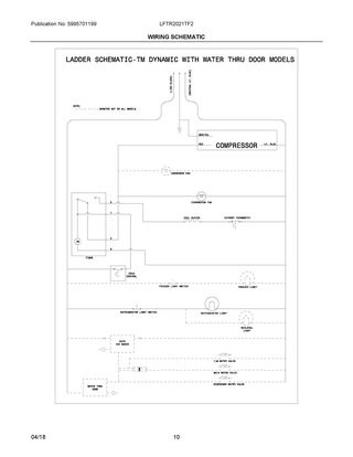 Wiring Schematic Diagram and Parts List for LFTR2021TF2  Frigidaire Refrigerator