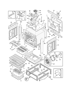 Body Diagram and Parts List for CGES3065PWB  Frigidaire Range