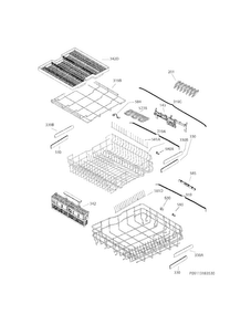 Racks Diagram and Parts List for E24ID74QPS0A  Electrolux Dishwasher