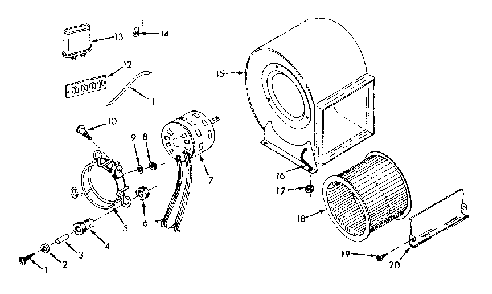 H-q blower assembly Diagram and Parts List for 867747821  Frigidaire Heater