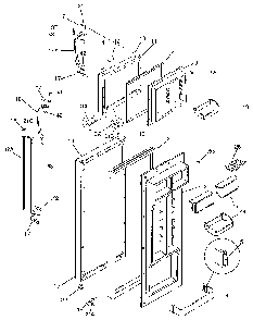 Door Diagram and Parts List for FRT22RHAW0 Z0 Frigidaire Refrigerator