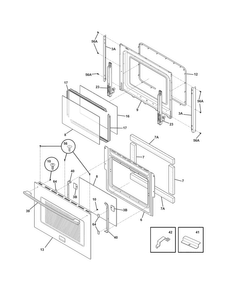 Doors Diagram and Parts List for CPET3085KF3  Frigidaire Wall Oven